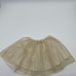 Zara Kids Cream Sparkle Tulle Skirt